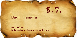Baur Tamara névjegykártya